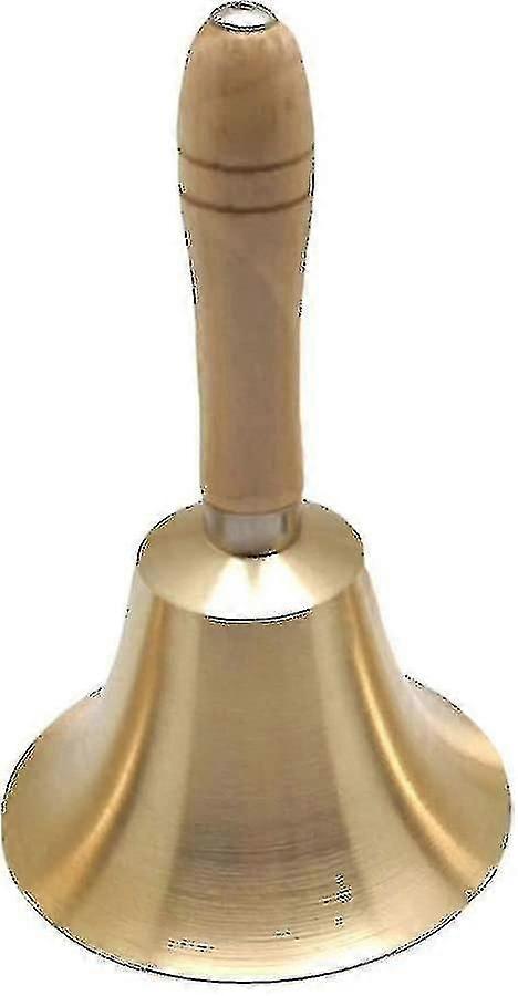 Solid hand Bell Mässing Bell Service Bell Trä Ringklocka för heminredning