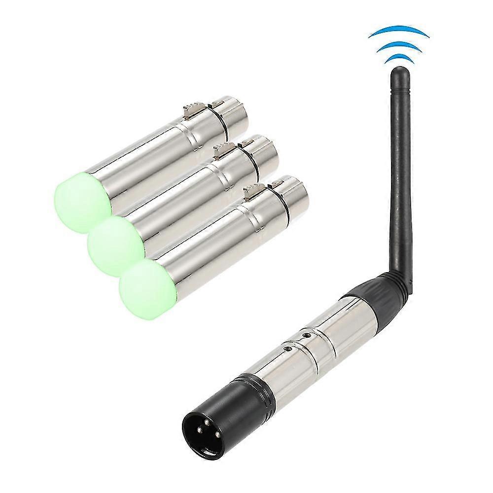 DMX512 4PCS Transmitter Receiver Kit Portable 2.4G ISM Wireless Compatible with Party DJ Show Club D