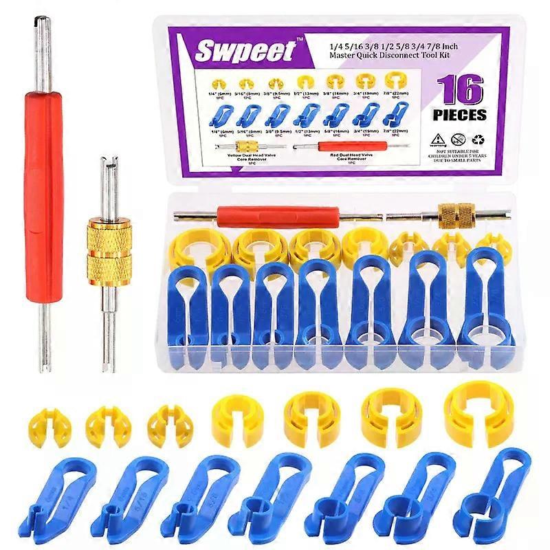 1 ensemble 7 / 16pcs voiture auto AC ligne outil Outil de déconnexion de la conduite de carburant Déconnexion de la conduite de carburant Ensemble d’outils de déconnexion de la conduite de carburant Outils de retrait de la conduite de carburant