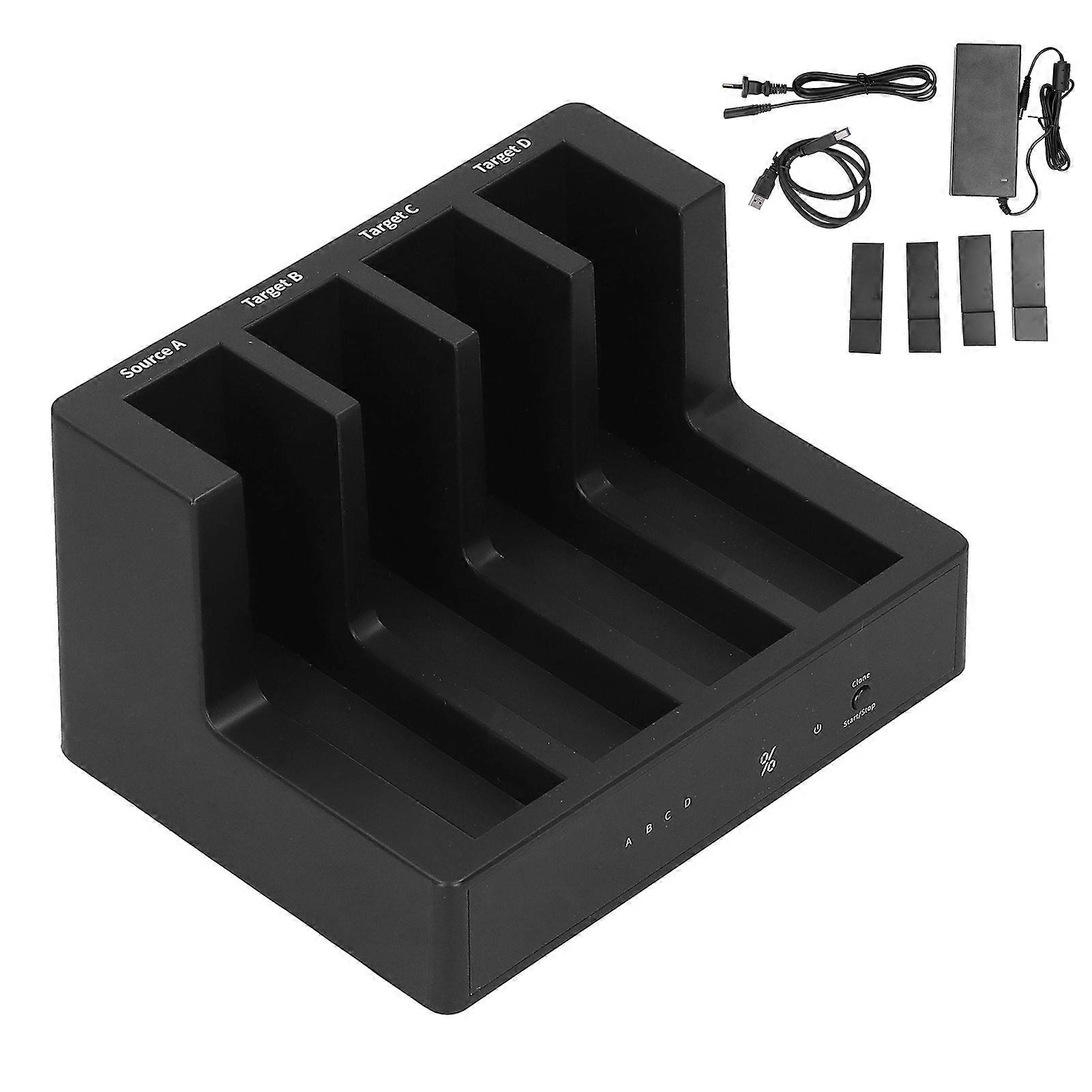 Hard Drive Docking Station 4 Bay USB 3.0 to SATA Hard Drive Dock for 2.5/3.5in HDD SSD EU Plug 100-240V
