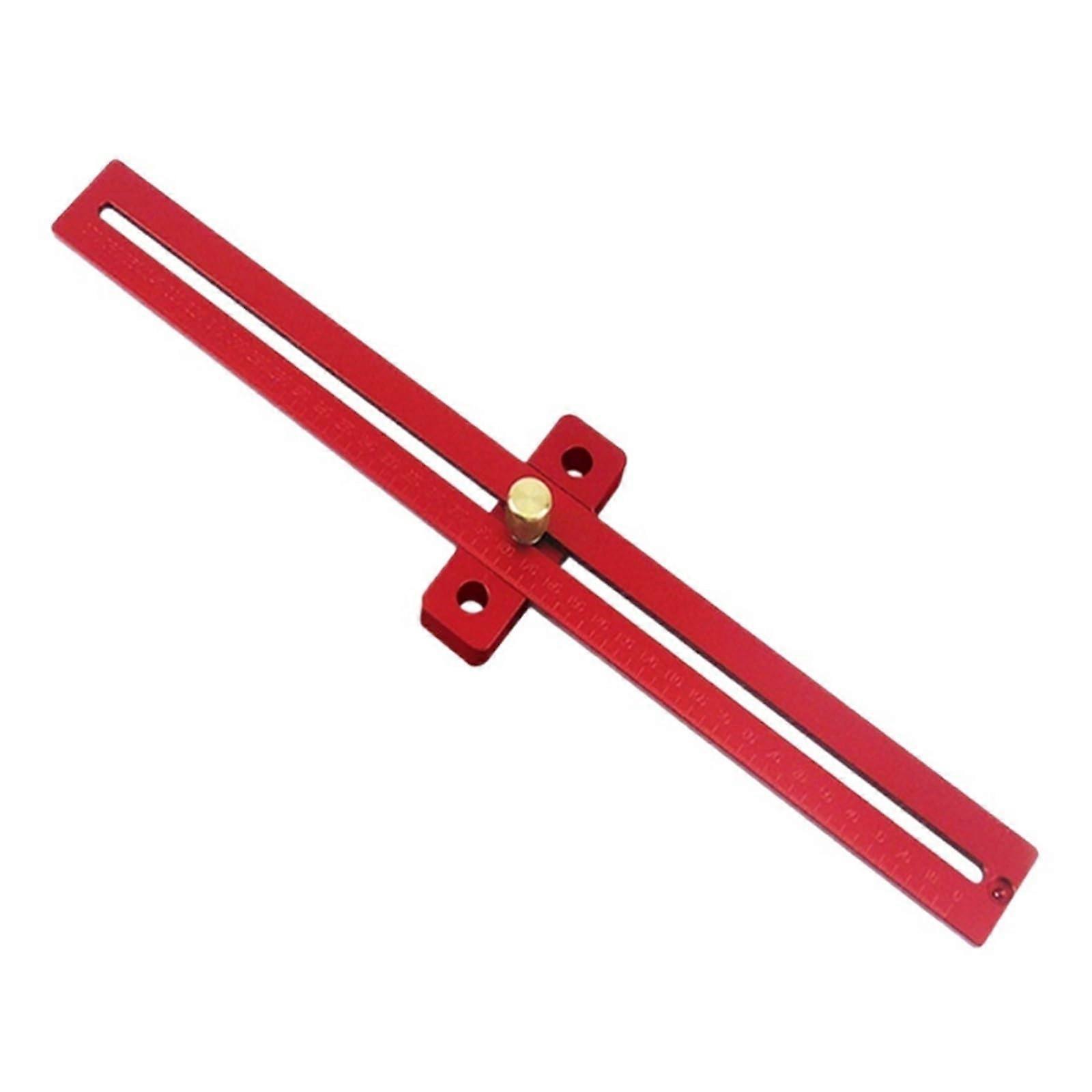 Set Square (Carpenter's Tool) Aluminum Alloy 170/270/370mm Scale Measure Scribing Ruler Woodworking TType Hole Ruler Marking Tool(T370)