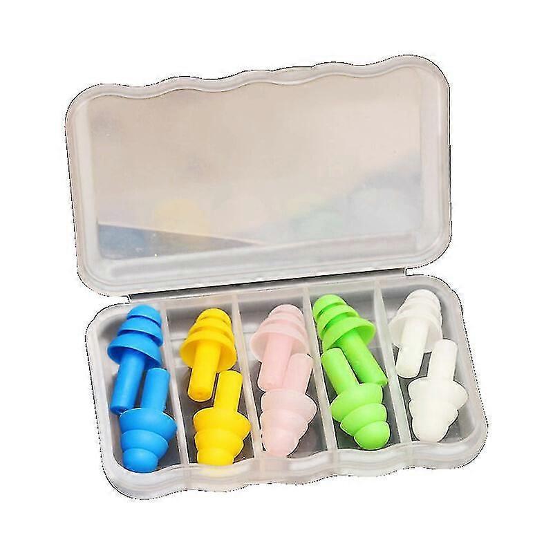Quiet Noise Canceling Earplugs,earplugs For Sleeping,sleeping Earplug,hearing Protection Earplugs,ear Plugs,waterproof Swimming Earplug-5 Pairsrandom