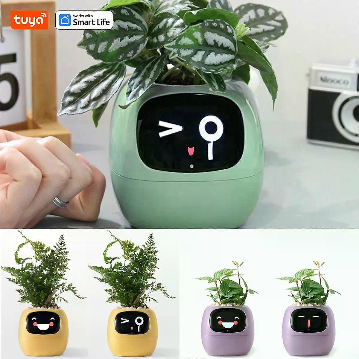 Tuya Ivy AI Smart Planter Självvattnande Trädgårdskruka Inomhus Auto Växtvård IoT Appkontroll för Hem & Kontor Växter