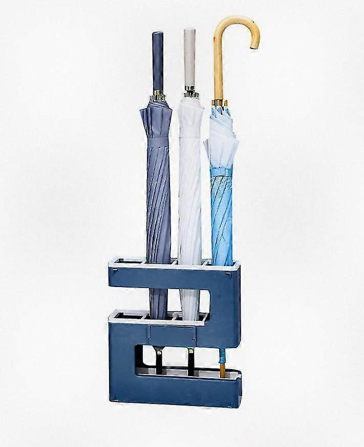 Porte-parapluie peu encombrant en forme de S avec bac d’égouttage, support de rangement pour une décoration intérieure créative