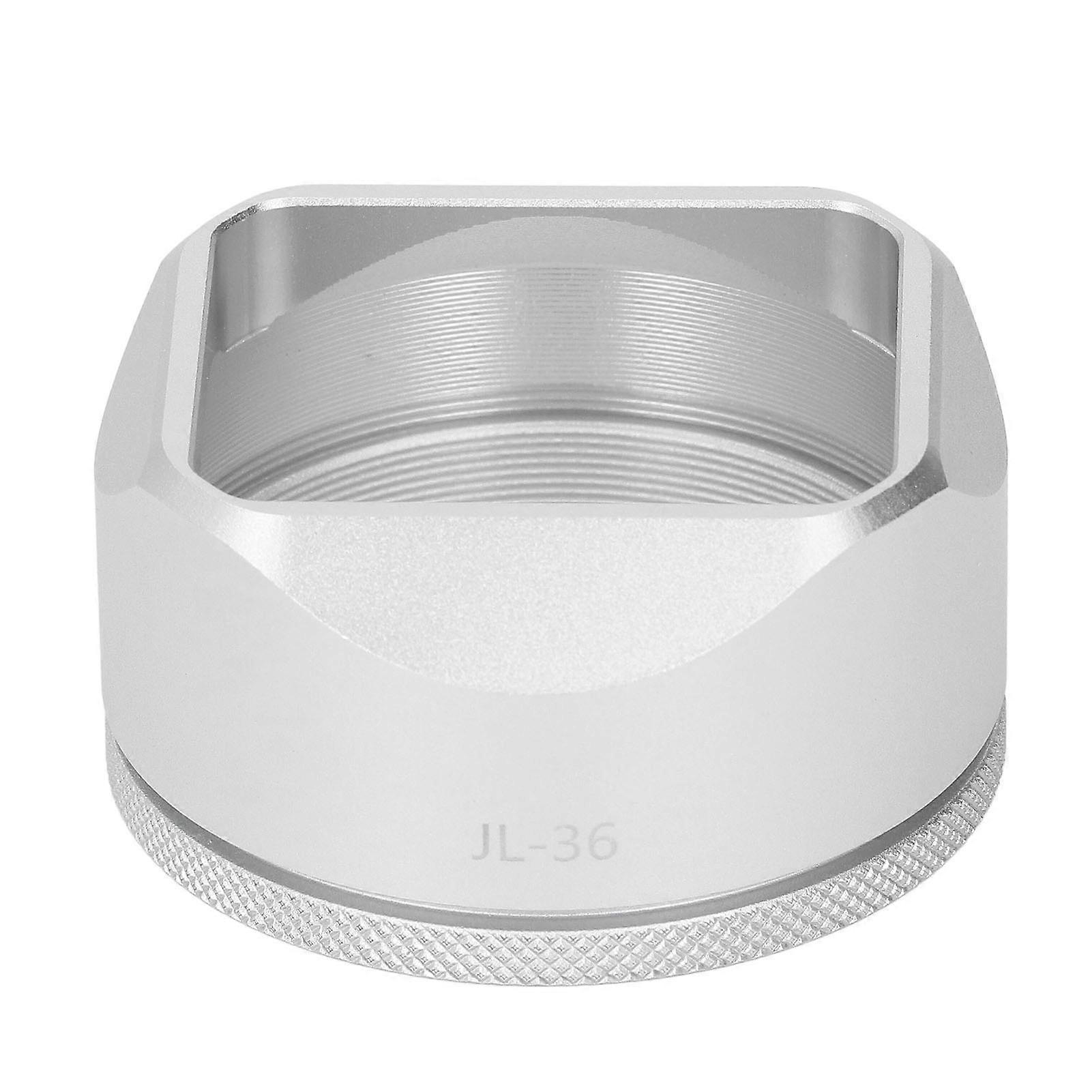 Aluminum Alloy Square Lens Hood for X100VI X100V Camera, Compatible with External Filters, Silver