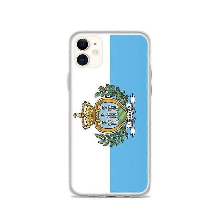 Phone Case - PIXELFORMA - San Marino Flag - Compatible with iPhone 11 - Flexible - Shockproof