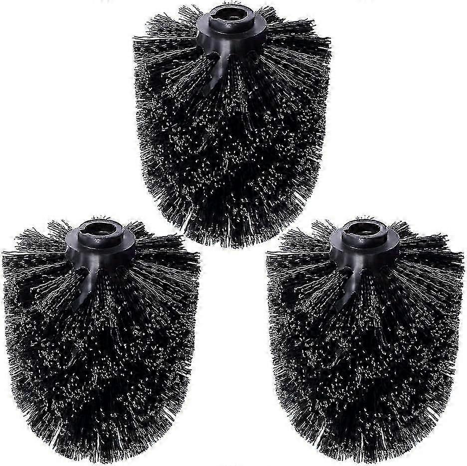 3-Pack toilet Brush Head Replacement Black Brush Replacement