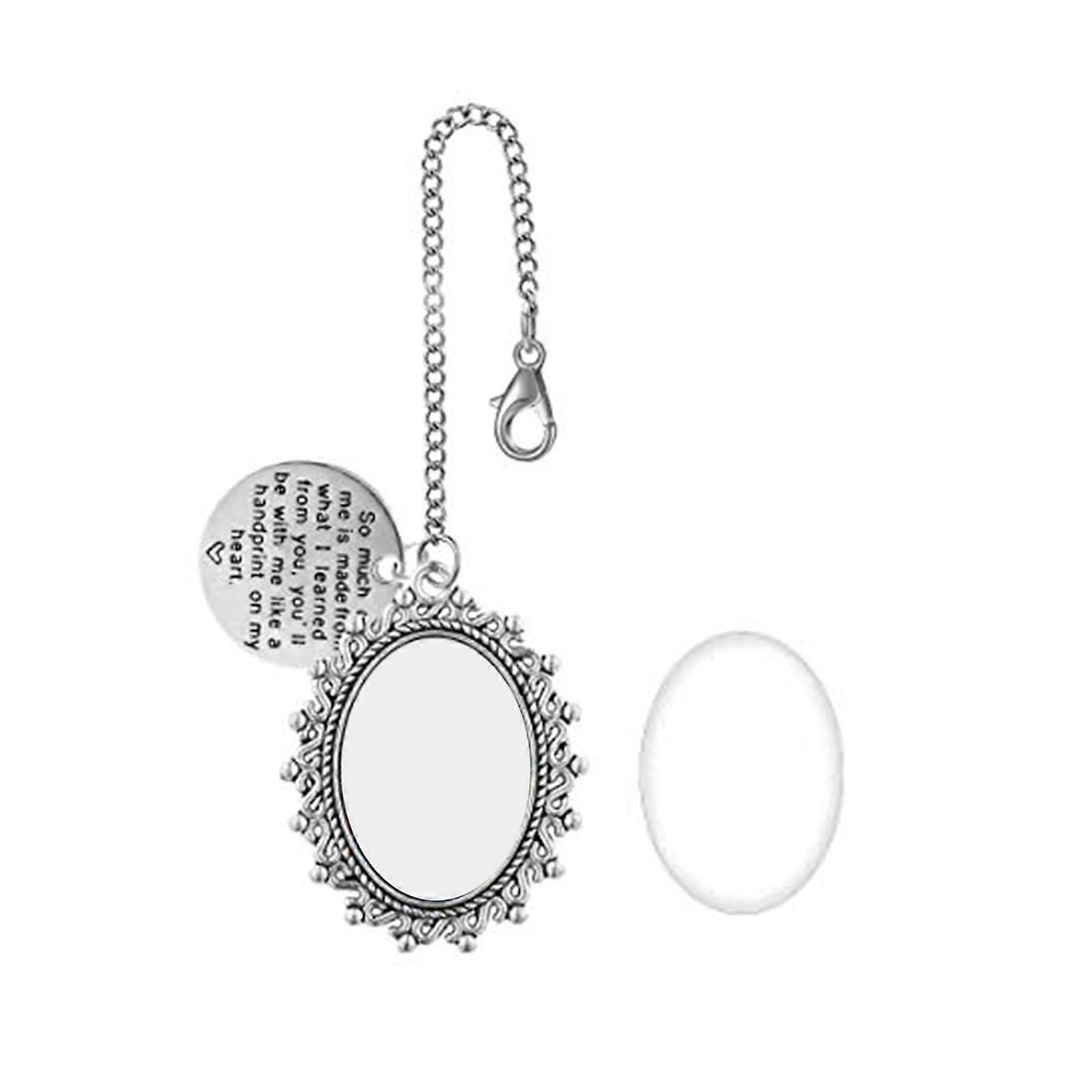 Antique Photo Chain Charm Graduation Cap Tassel Memorial Photo Charm Oval for Cap and Gown Ceremony Charm Easy to Use Multicolor