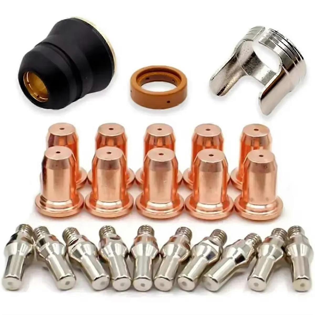 23pcs PT-60 IPT-40 PT40 Plasma Cutting Torch Tip 1.0mm 51313 Electrode 52582 Plasma Cutting Flashlig
