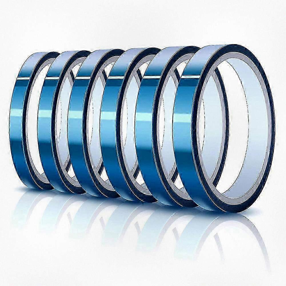 6 Rolls of Heat-Resistant Adhesive Tape, Thermal Vinyl Pressing Tape Suitable for High-Temperature Sublimation Use, 50mm Width