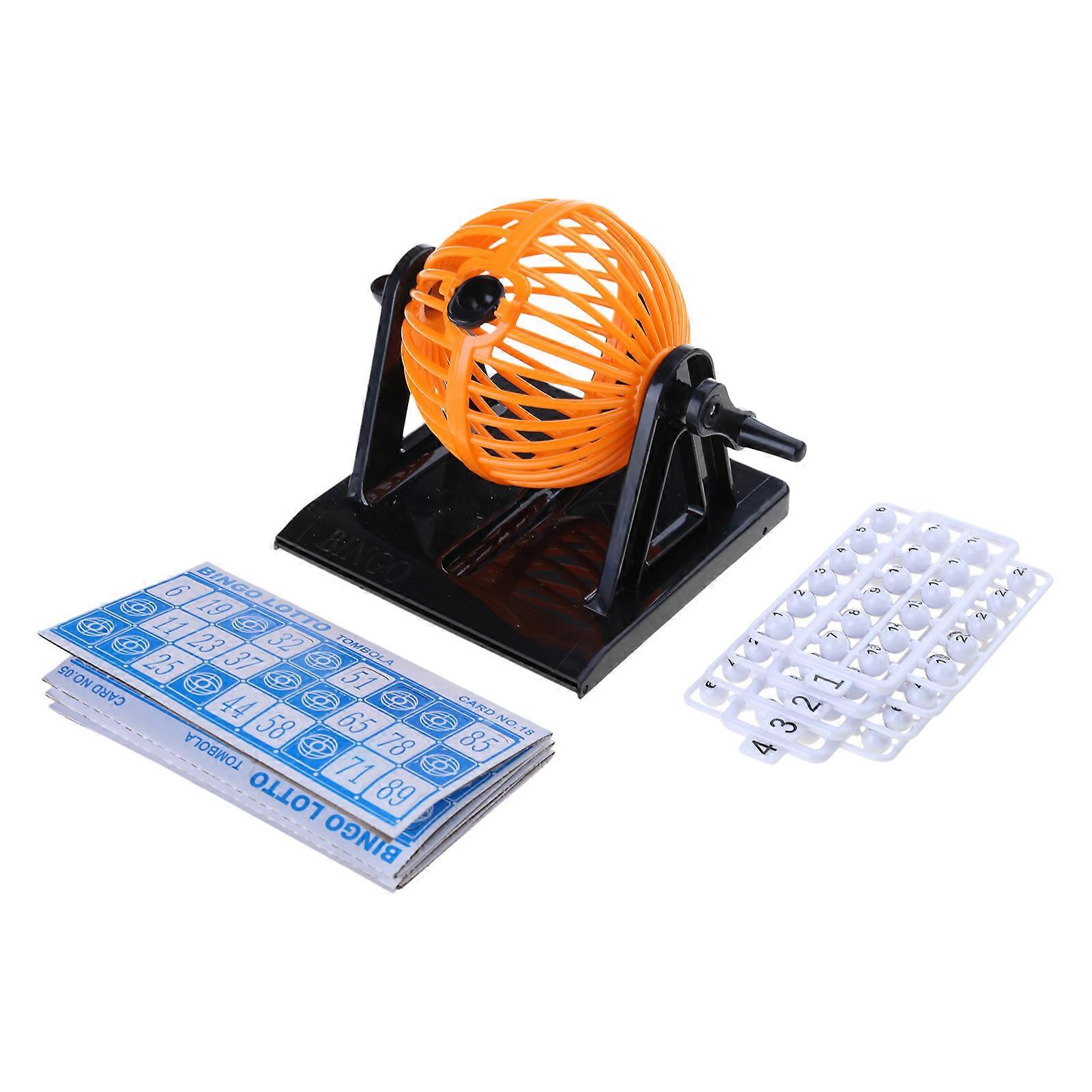 Bingo Game Set Lottery Machine Educational Toy for Kids and Family Fun with Calling Board Interactive Bingo Board Game