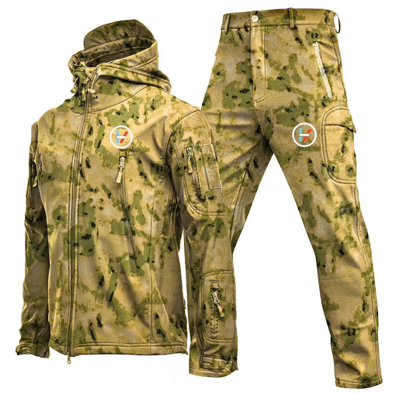 Airsoft clothing set 21 pilots, jacket pants suit, for war game hunting shooting, paintball (Multi2, S) S Multi2