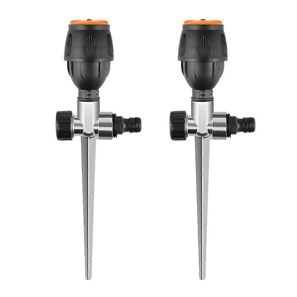 2-Pack Sprinklers Gear-Driven, Automatic 360-Degree Rotating Lawn Irrigation For Efficient Watering