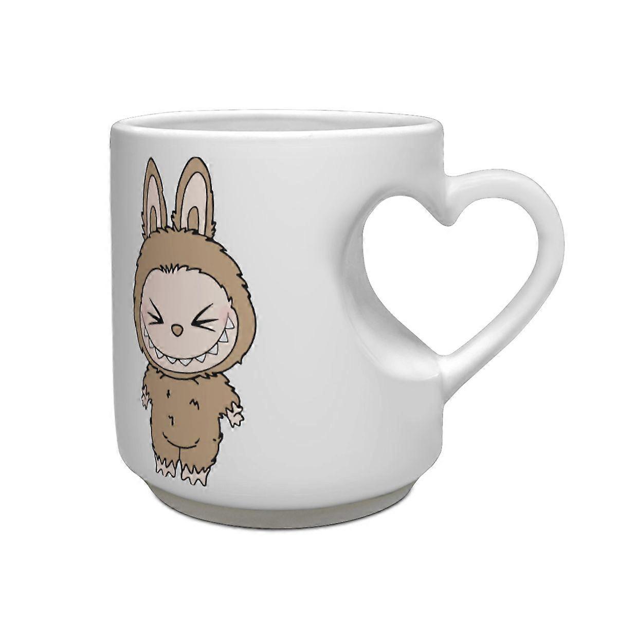 LABUBU Ceramic Mug with Heart Handle Stylish and functional Great for everyday wear, events, or special occasions