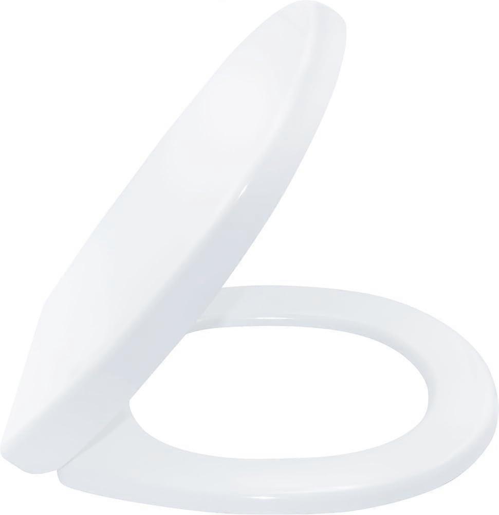 Toilet Seat Duroplast Soft Close Design White 18.5 Inch Rectangle Compatible with Standard Toilets
