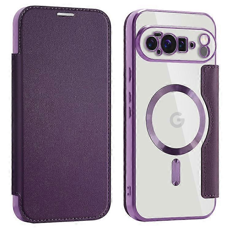 Compatible For Google Pixel 10 Pro XL Case Compatible with MagSafe RFID Leather Phone Cover