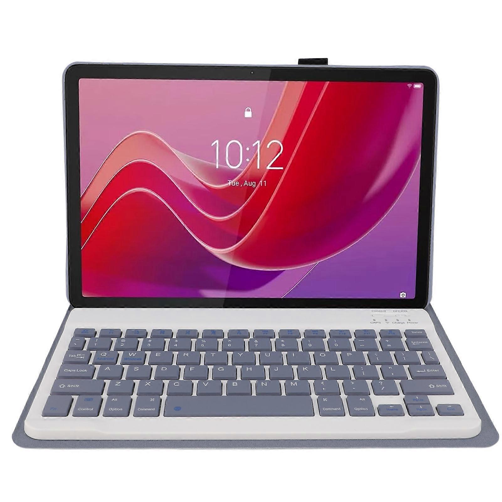 11 Inch Tablet Keyboard Case Super Thin Lightweight Protective Cover with Detachable Bluetooth Keyboard and Pen Holder Purple 