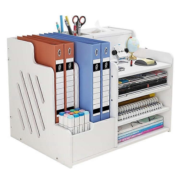Office Desktop File Organizer Multi-Layer Document Holder A4 Paper Storage Rack Book Stationery Stand
