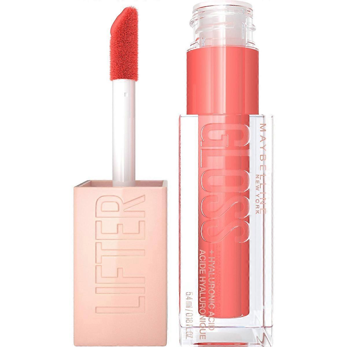 Maybelline Lifter Gloss Plumping Lip Gloss With Hyaluronic Acid, 22 Peach Ring - 0.18 Fl Oz