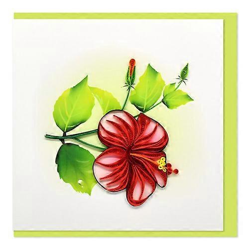 Quilled Greeting Card (15x15cm) - Hibiscus