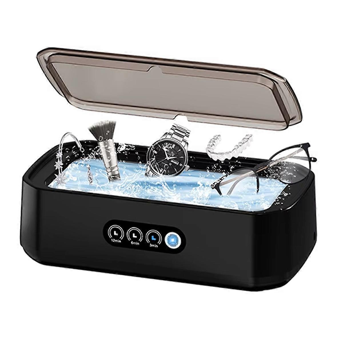 Ultrasonic Cleaner Machine Eyeglass 650ml High-Frequency Vibration Cleaning for Glasses Jewelry Den