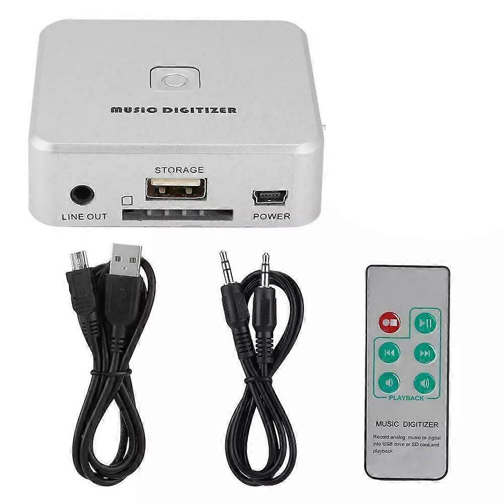 Enregistreur/lecteur audio MP3 avec entrées USB/SD, RCA/3,5 mm, télécommande IR, enregistrement automatique/manuel