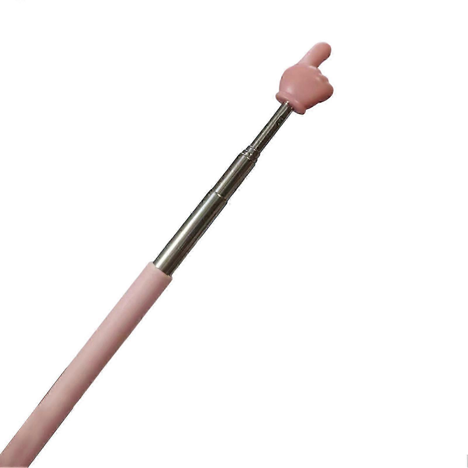 Extendable Finger Stick Retractable Telescopic Teachers Pointer Stick Mini Handheld Presenter Whiteboard Presentation Pointer Qinghai A Pink