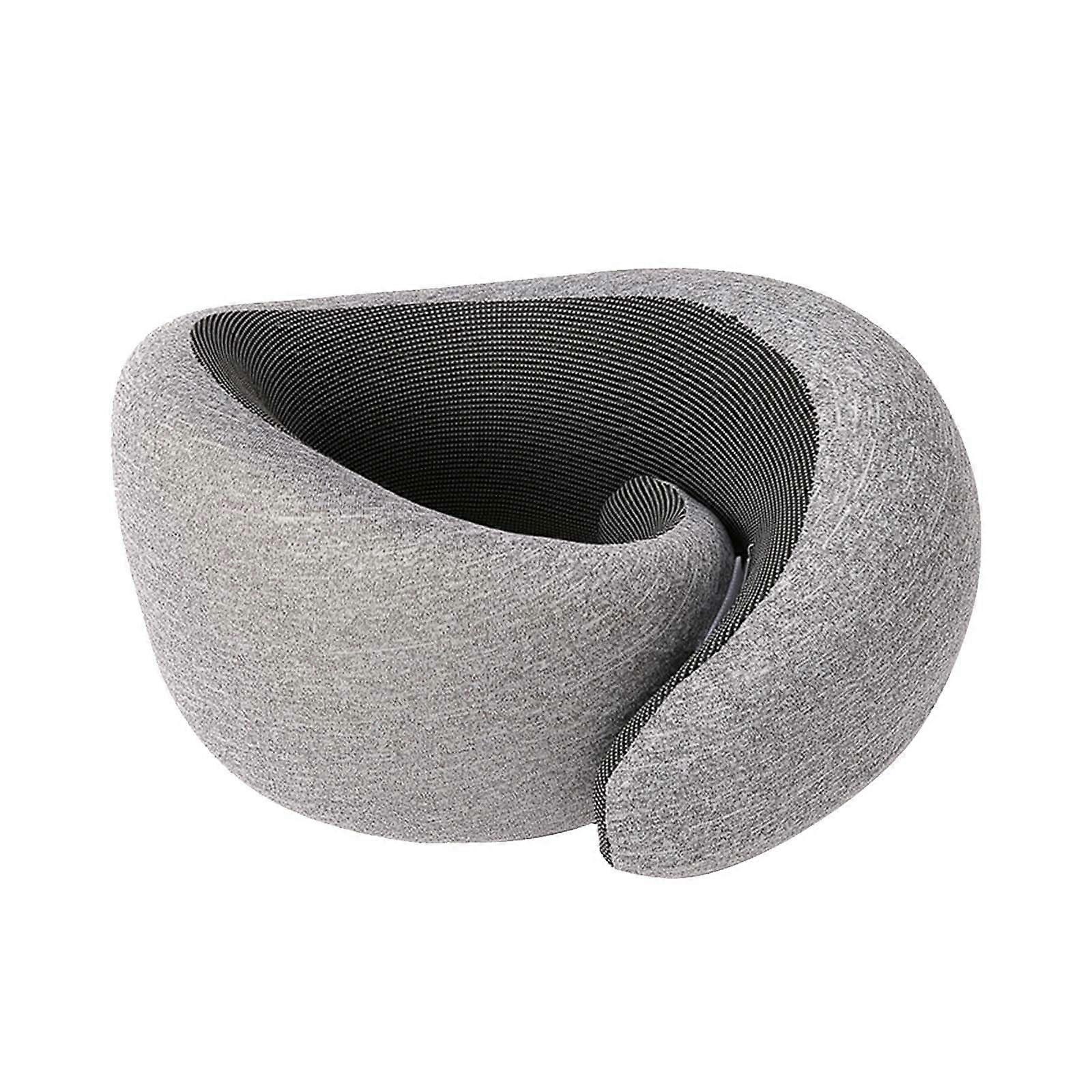 Cuscino Da Viaggio Cuscino Collo In Memory Foam A Forma Di U Per Aereo Auto Campeggio Supporto Ergonomico Leggero Grigio