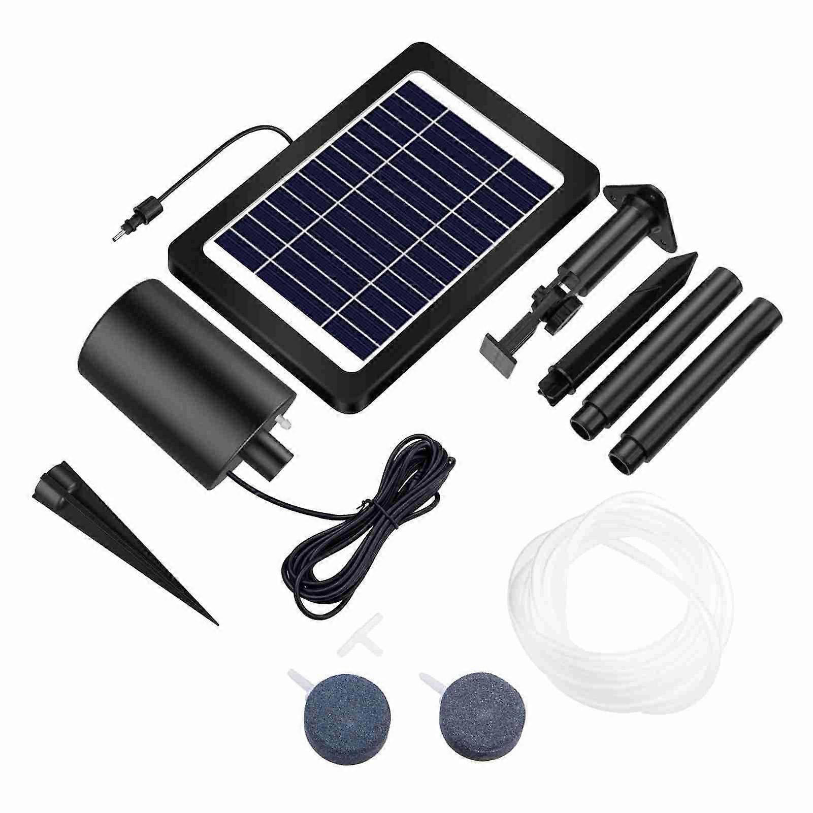 Solar Powered Pond Pump IP65 Water Resistant 6V 4W 3Modes Solar Oxygen Pump for Garden Pond