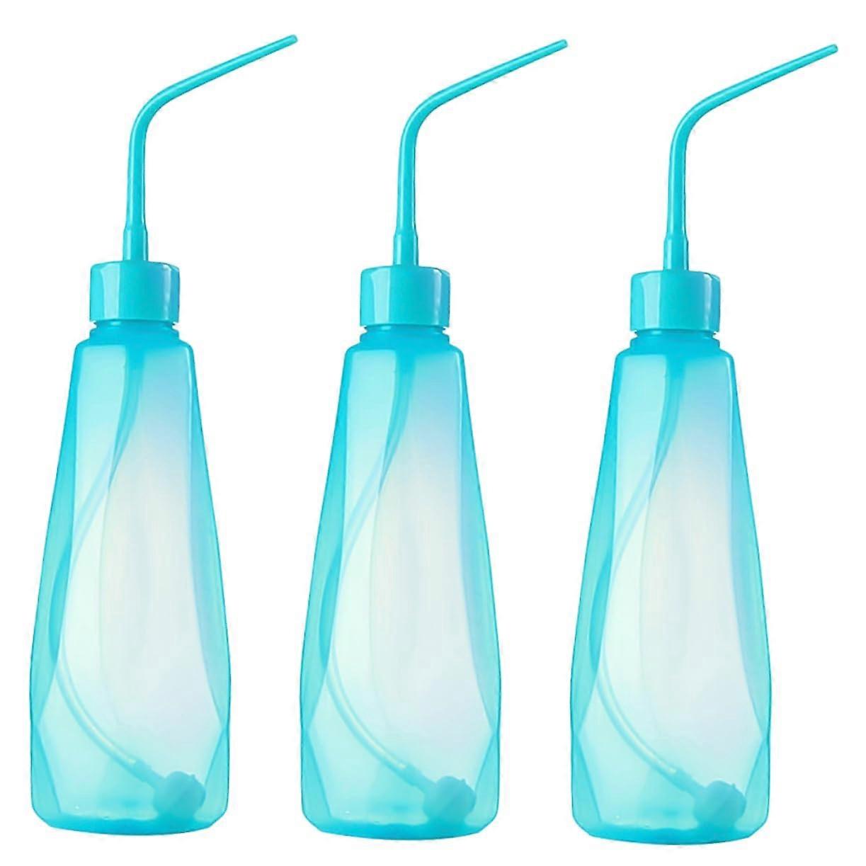 Watering Can 3-Piece Set Blue Reusable For Indoor Plants Succulent Drip Kettle Atomiser For Garden