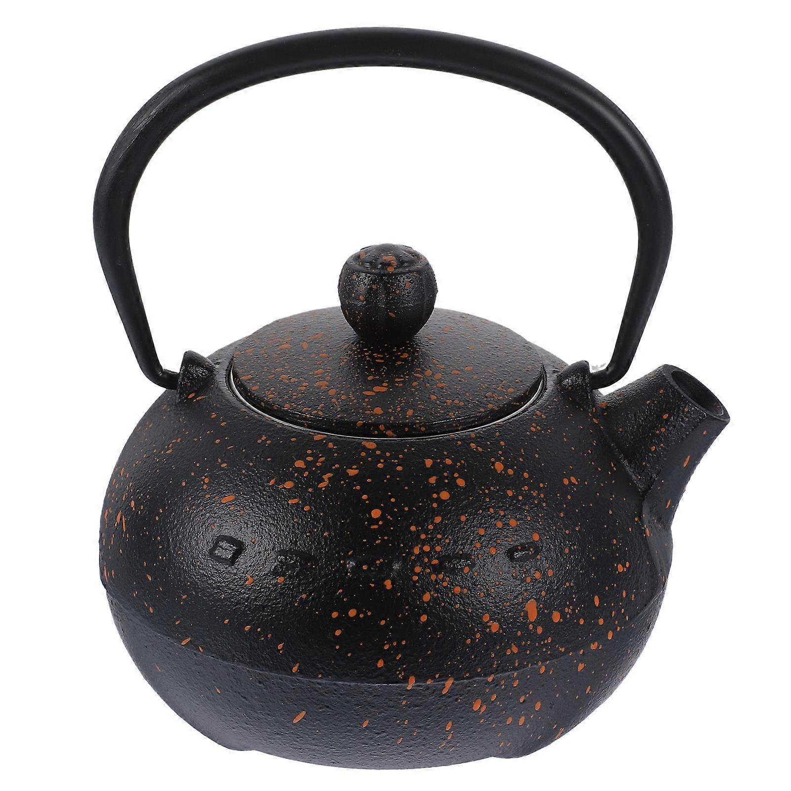 Retro Tea Teapot Cast Iron Teapot for Office Use 13.00X11.50X11.50cm Heat Retention 1Pack