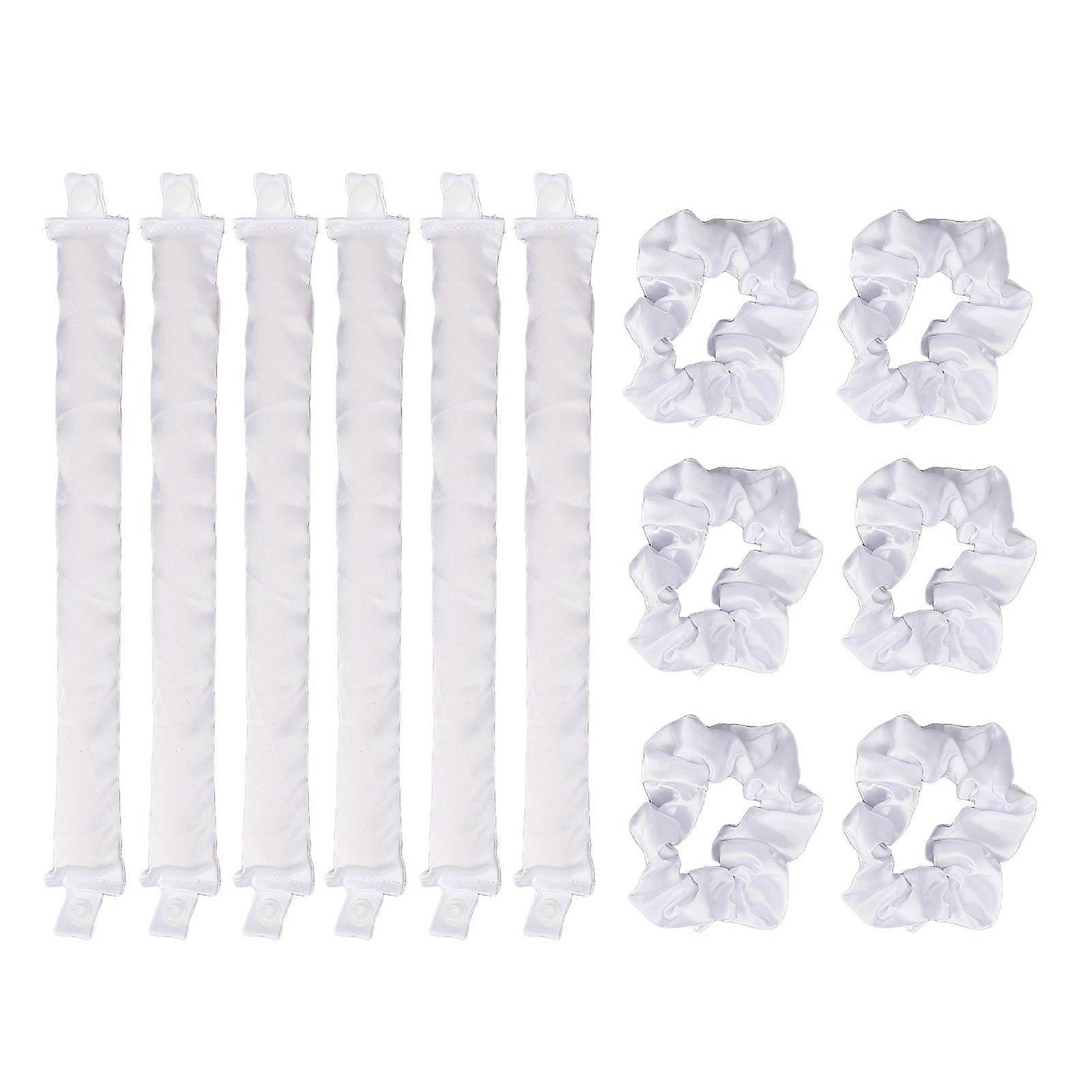 2025 Latest Model Satin Pillow Rollers Satin Covered Heatless Hair Curlers Fle...