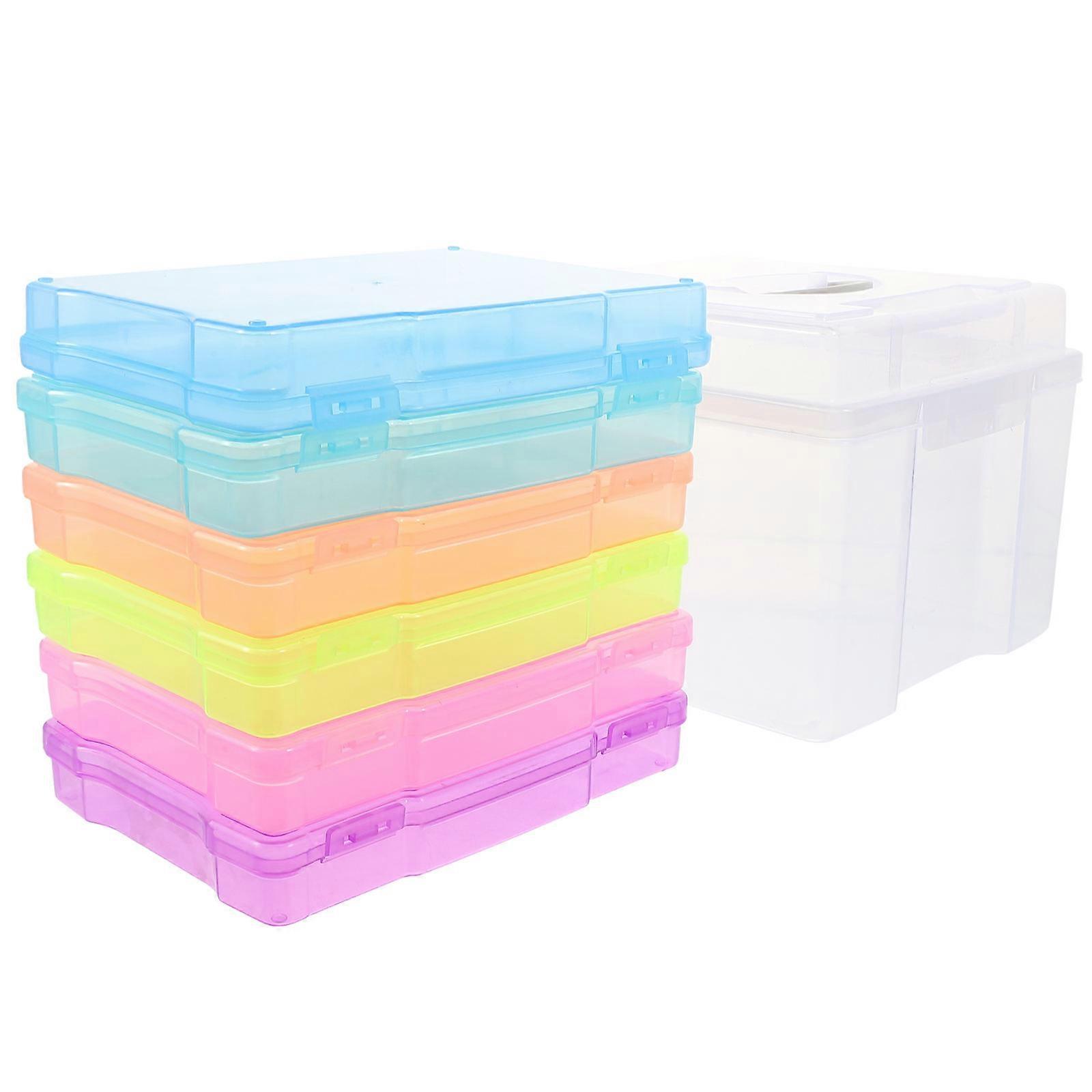 Photos Organizing Box Photography Enthusiasts Multi Functional Compartment Style Assorted Color 19 8x14 8x3cm Storage 1Set