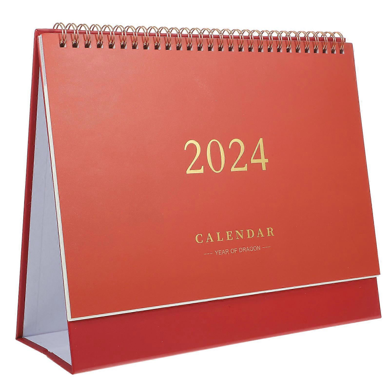 Mini Desk Calendar Rectangular Shape Home Use Delicate Desktop 25.5X21X8CM 1Pcs