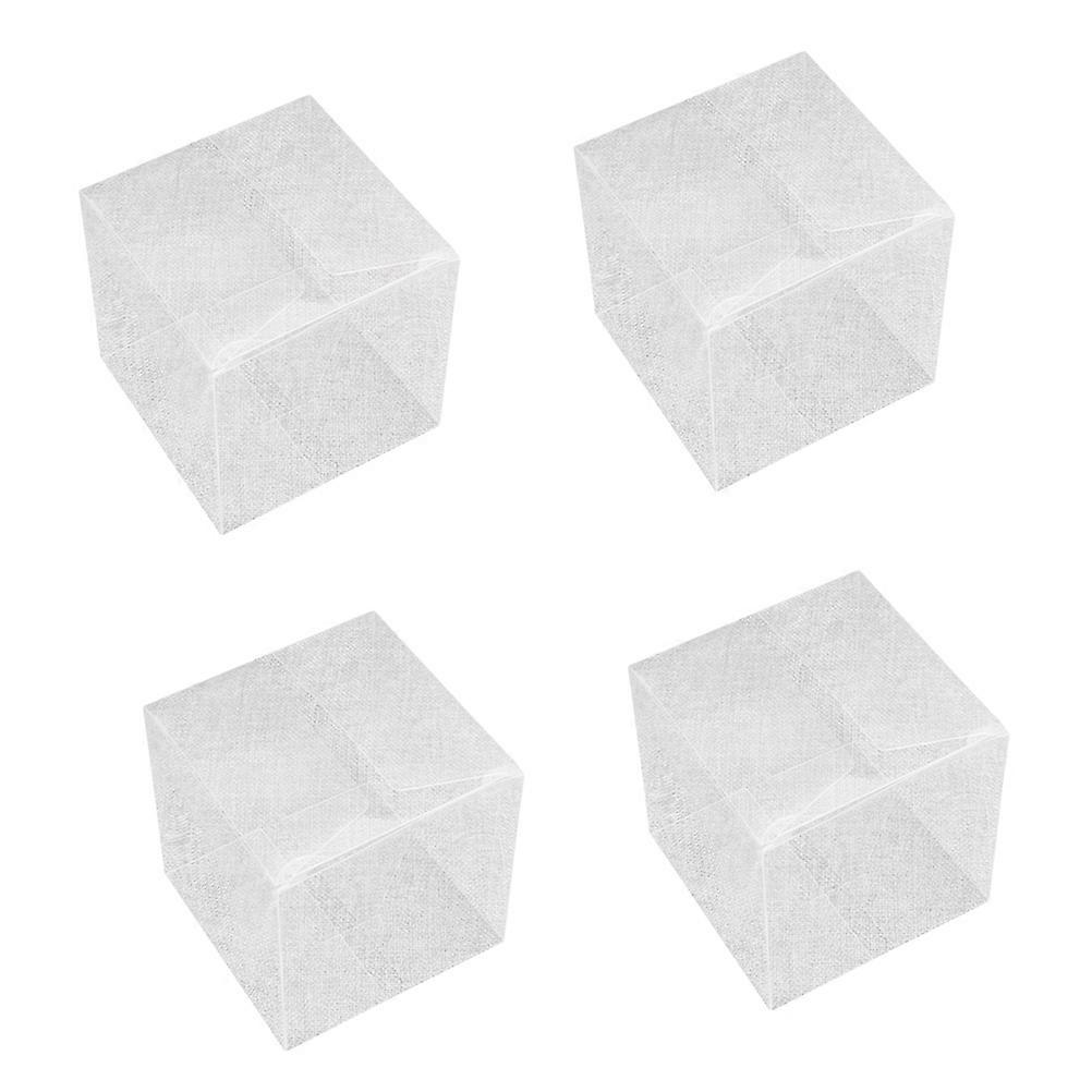 Cupcake Boxes Macarons Storage Transparent For Candy Chocolate Cookies Donut Food Storage Square 50Pcs