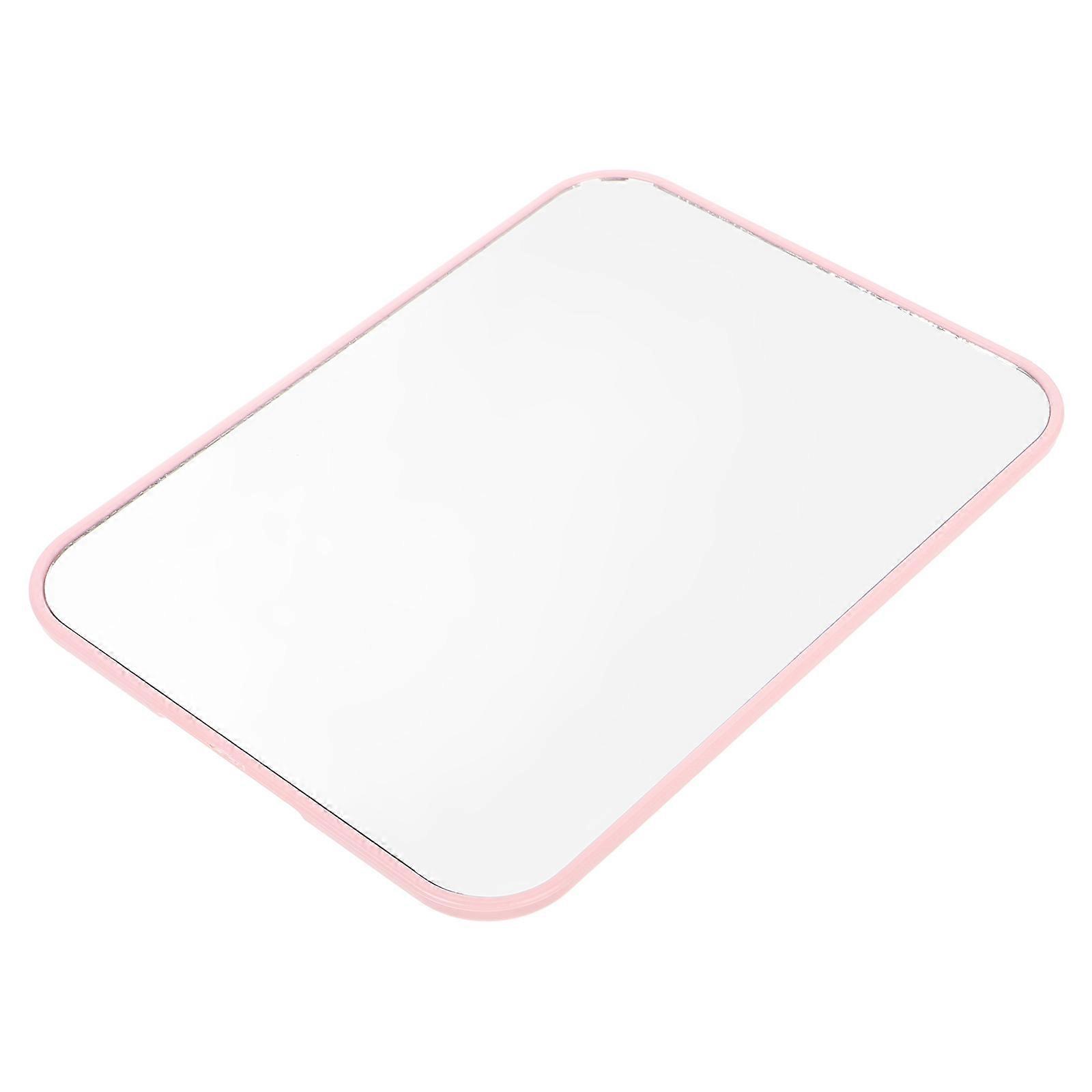 Petit miroir de courtoisie Miroir compact portable Femmes Utilisation à domicile Rose 19.00X14.00X1.00CM Soins des sourcils 1Pack