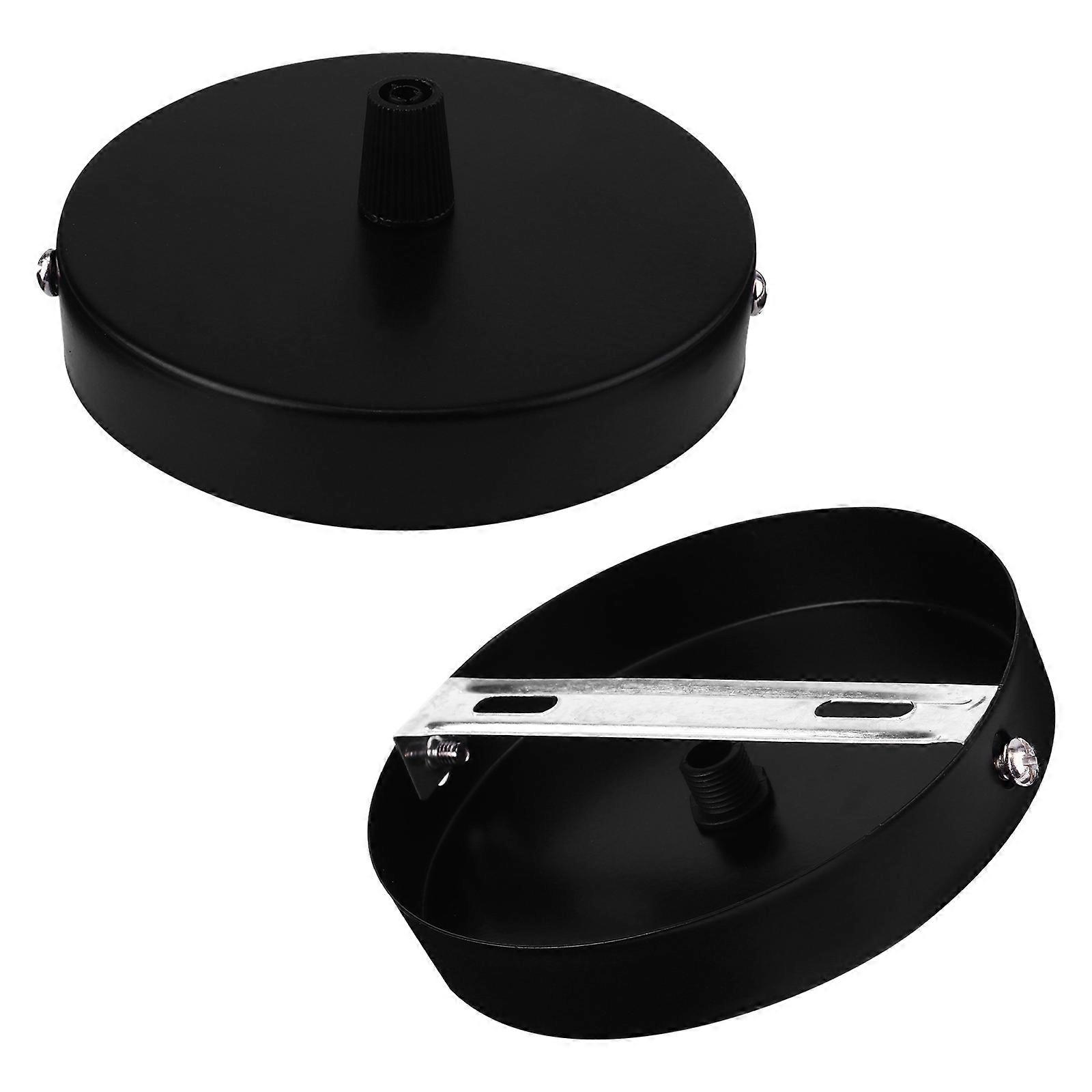 Celing Light Base Plate Ceiling Mounted Plate Pendant Lamp Base Black Color For Home Decoration 2Pcs
