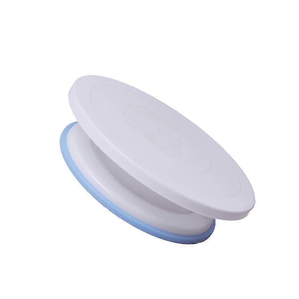 10 Inch PP Cake Turntable with Anti Slip Rotating Stand for Cake Making and Decorating Platform Workbench Sky blue