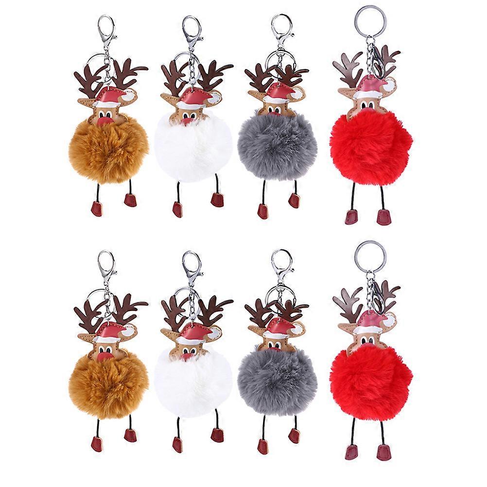 Cute Keyring Elk Keychains Non-Fading Heavy Duty for Car Key present Choice 8Pcs
