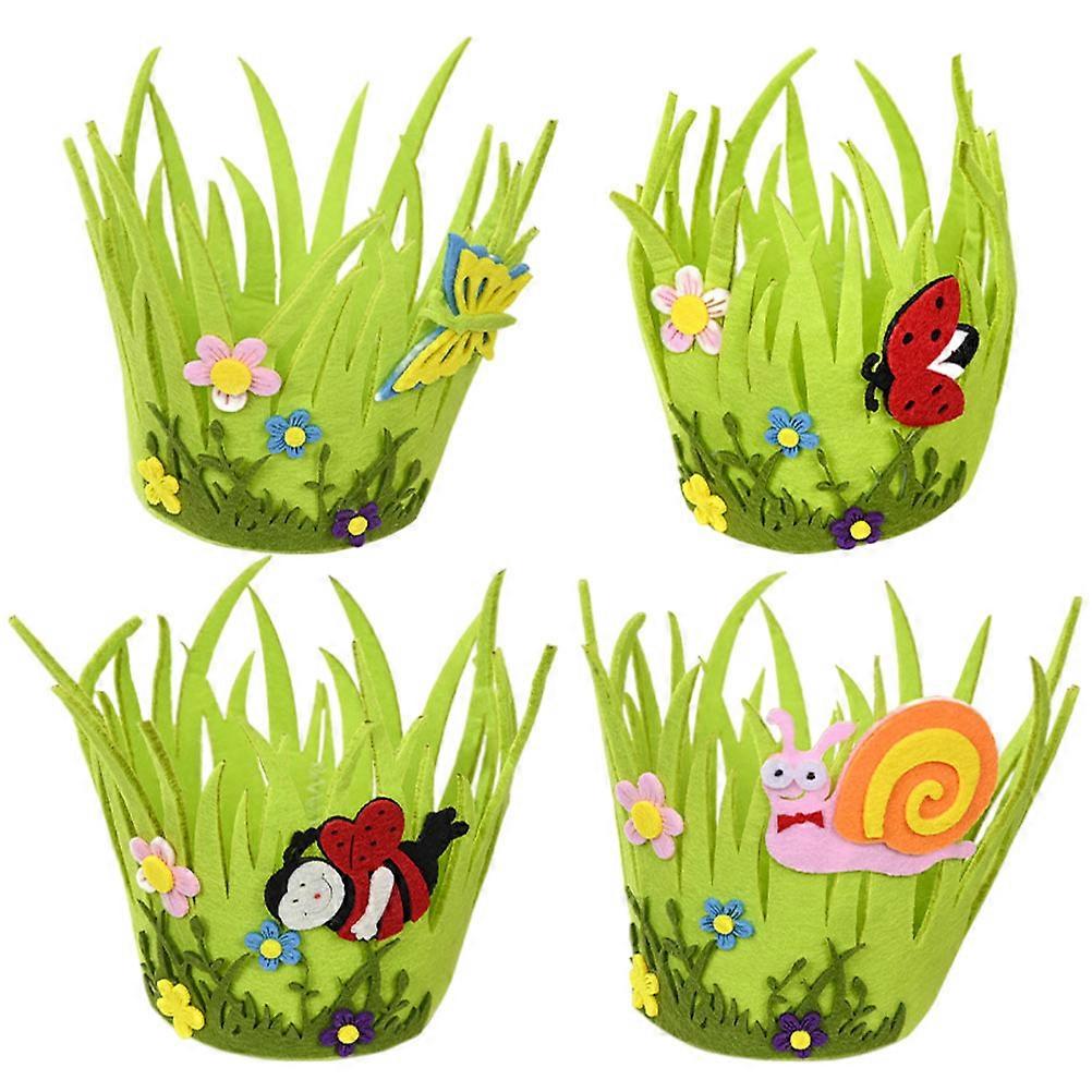 Fabric Egg Baskets Easter Egg Baskets Colorful Non Woven Fabric For Decorative Item 4Set