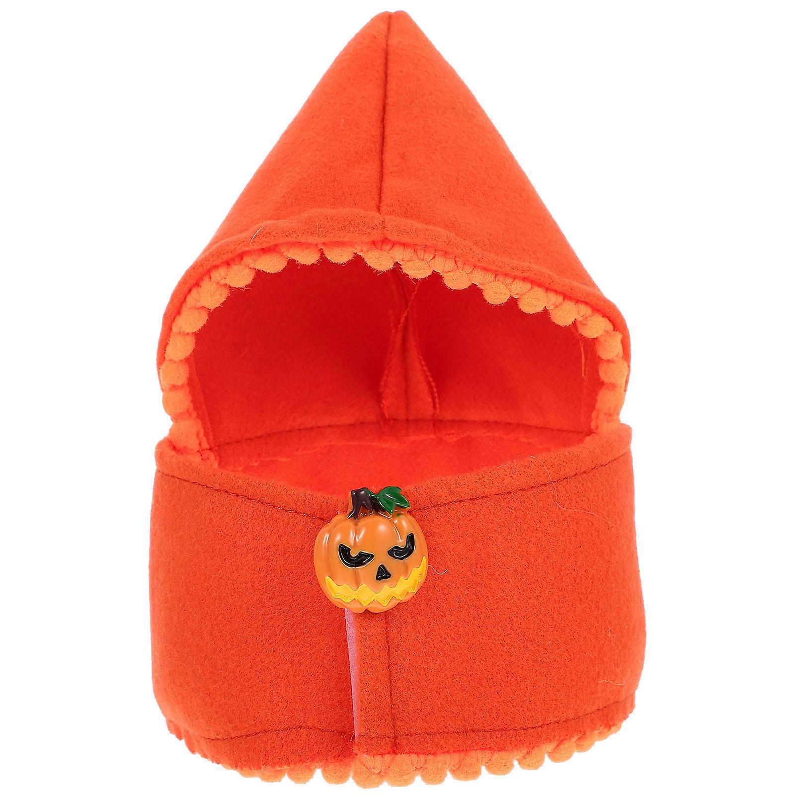 Bunny Costume Pet Rabbit Photo Prop Decorative Bunny Hat Orange 29X15X1CM Thermal Insulation 1Set