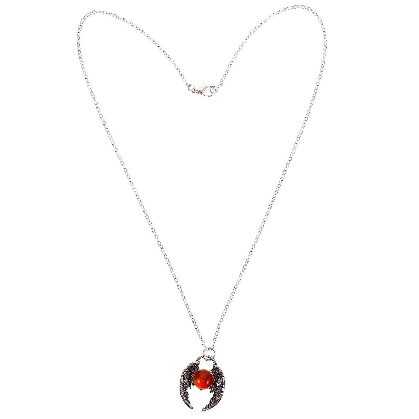 Wings Pendant Crystal Stone Necklace Vintage Accessory For Special Occasions 1Set