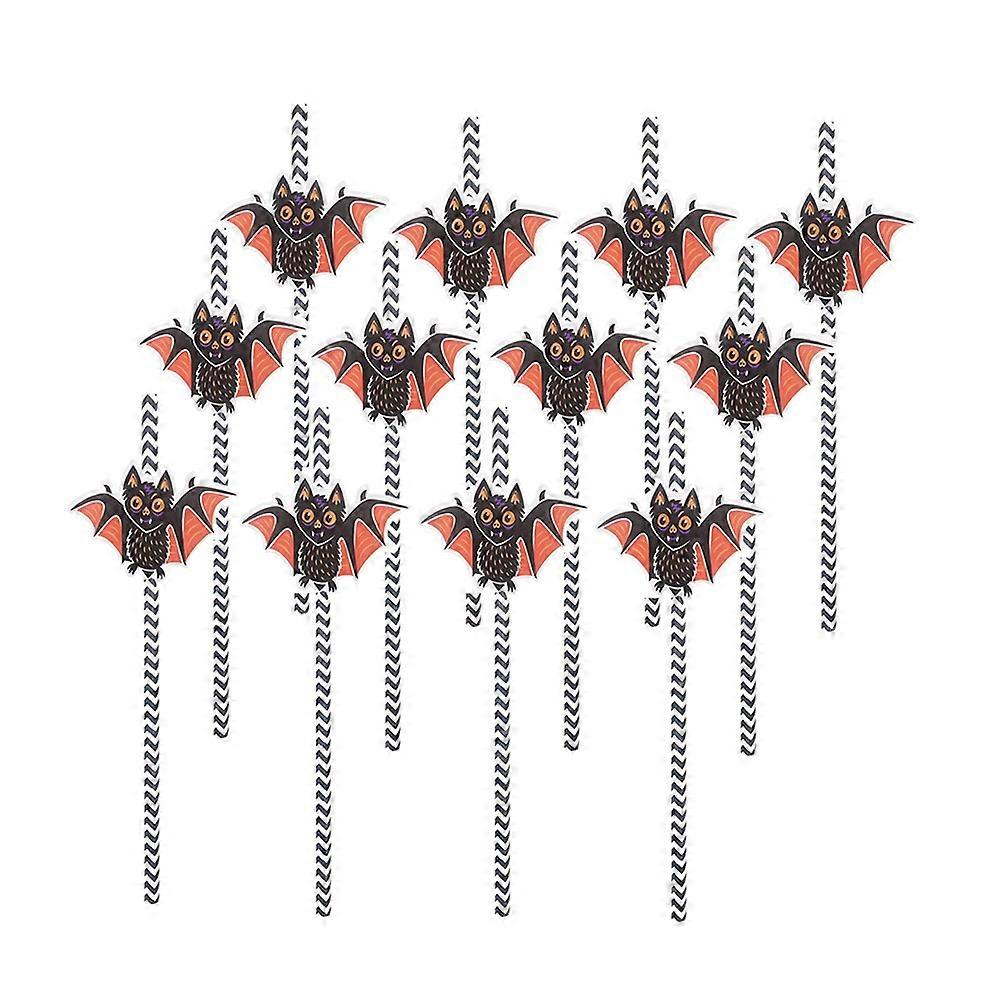 Creative Halloween Party Tableware Bat Shape Multi Color 12Pcs