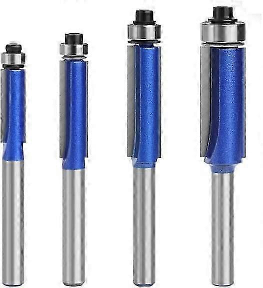 4Pcs 6mm Shank Router Bit Trim with Bearing Router Bit Set for Woodworking 2025