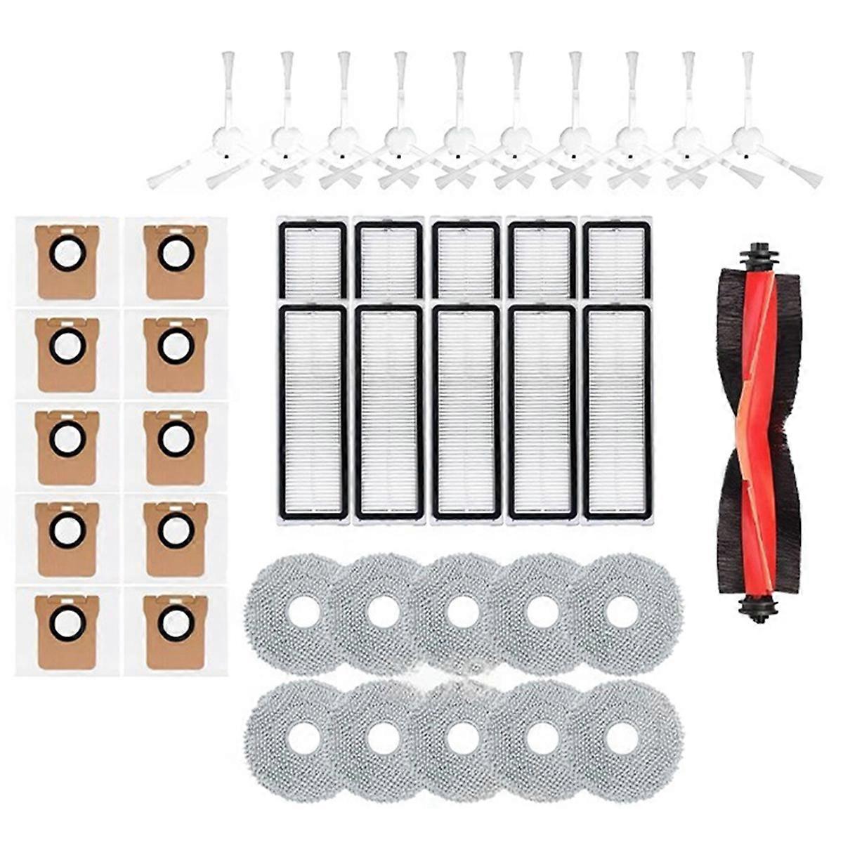 For X20 Plus/ X20+/X10+ / X10 Plus Robot Vacuum Spare Parts Accessories Main Side Brush Filter Mop C