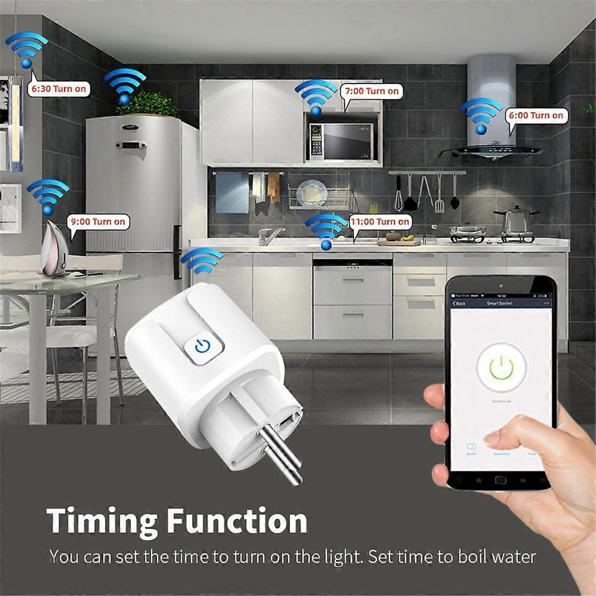 Matter WiFi Smart Socket 16A Wifi Smart Plug EU Plug