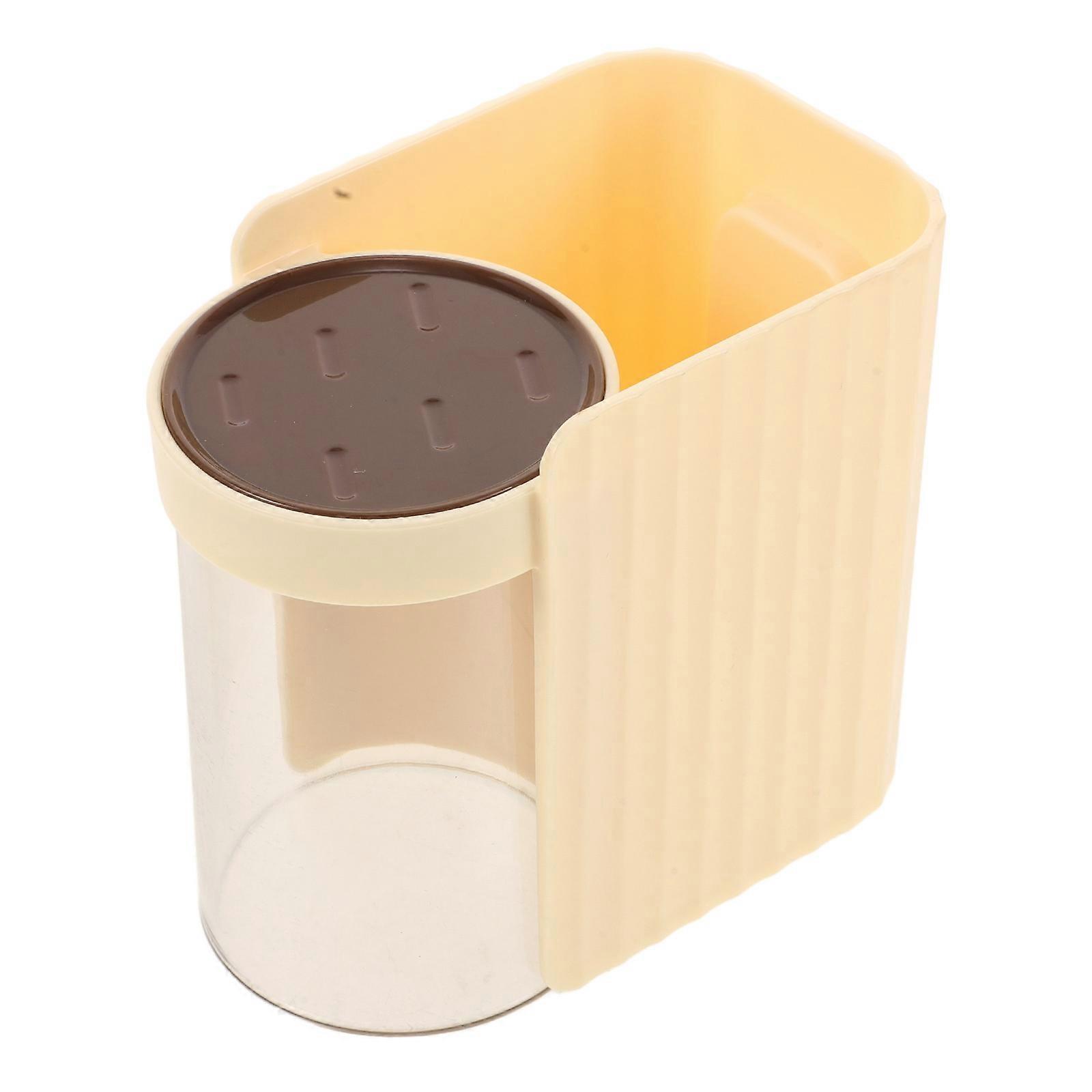 Wall Mounted Mouthwash Cup Set with Toothbrush and Toothpaste Holder, Space Saving Design for Tidy Washroom Counters, Random White Style