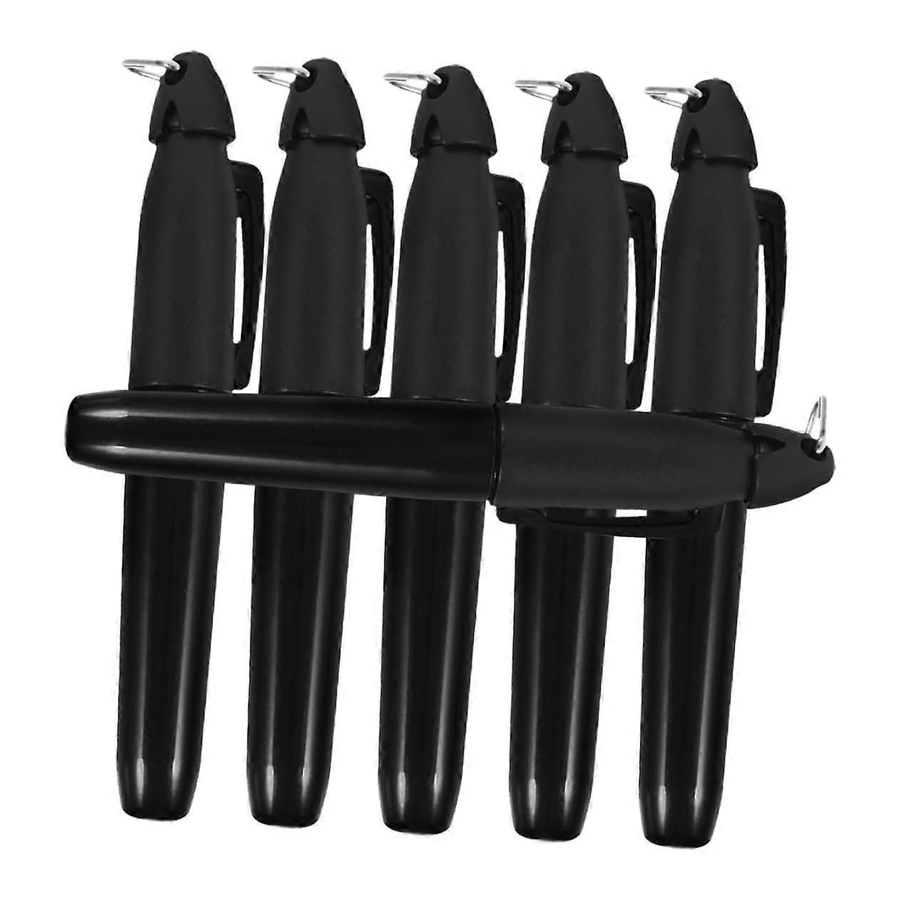 Golf Ball Marker Pen 6-Piece Set With Triangular Hook, Golf Line Marker, Alignment Tool For Golf Ball Marking Supplies
