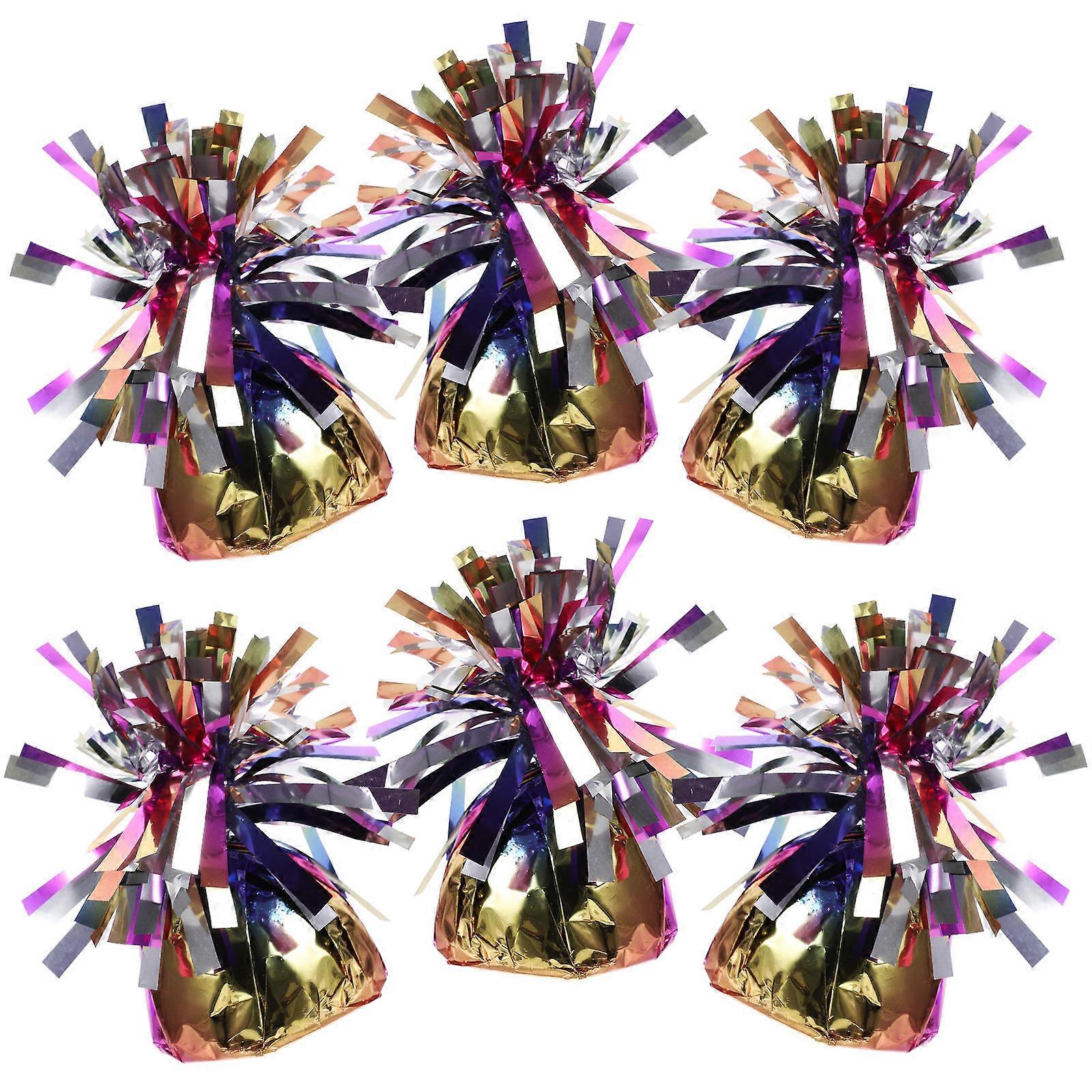 Balloon Blocks Balloon Weight Birthdays Reusable Multi Colored 6Pcs