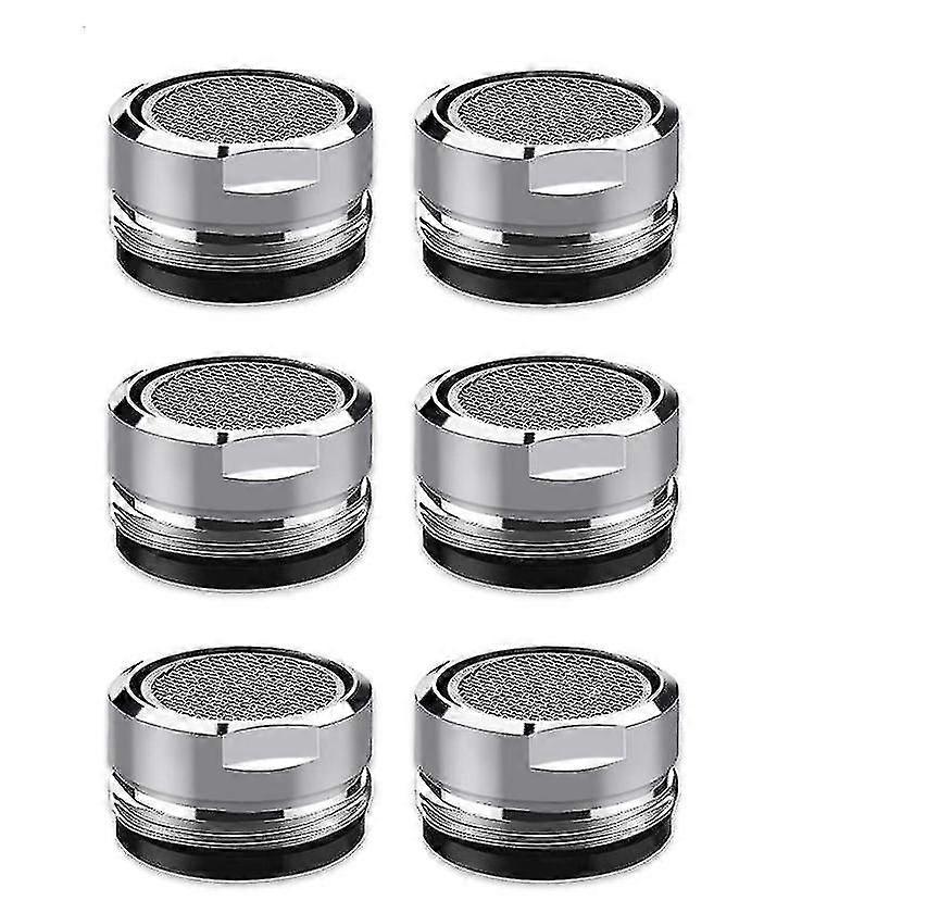 M24 Faucet Aerator, 6 Pieces Water Saving Aerator with Stainless Steel and ABS Filter, Includes 8 Gaskets and 1 Chrome Wrench for Bathroom
